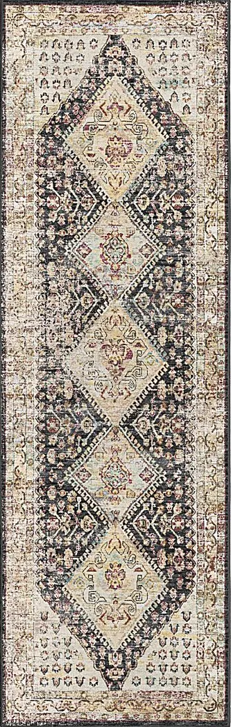 Malloroso Midnight/Multi 2' x 12' Rug