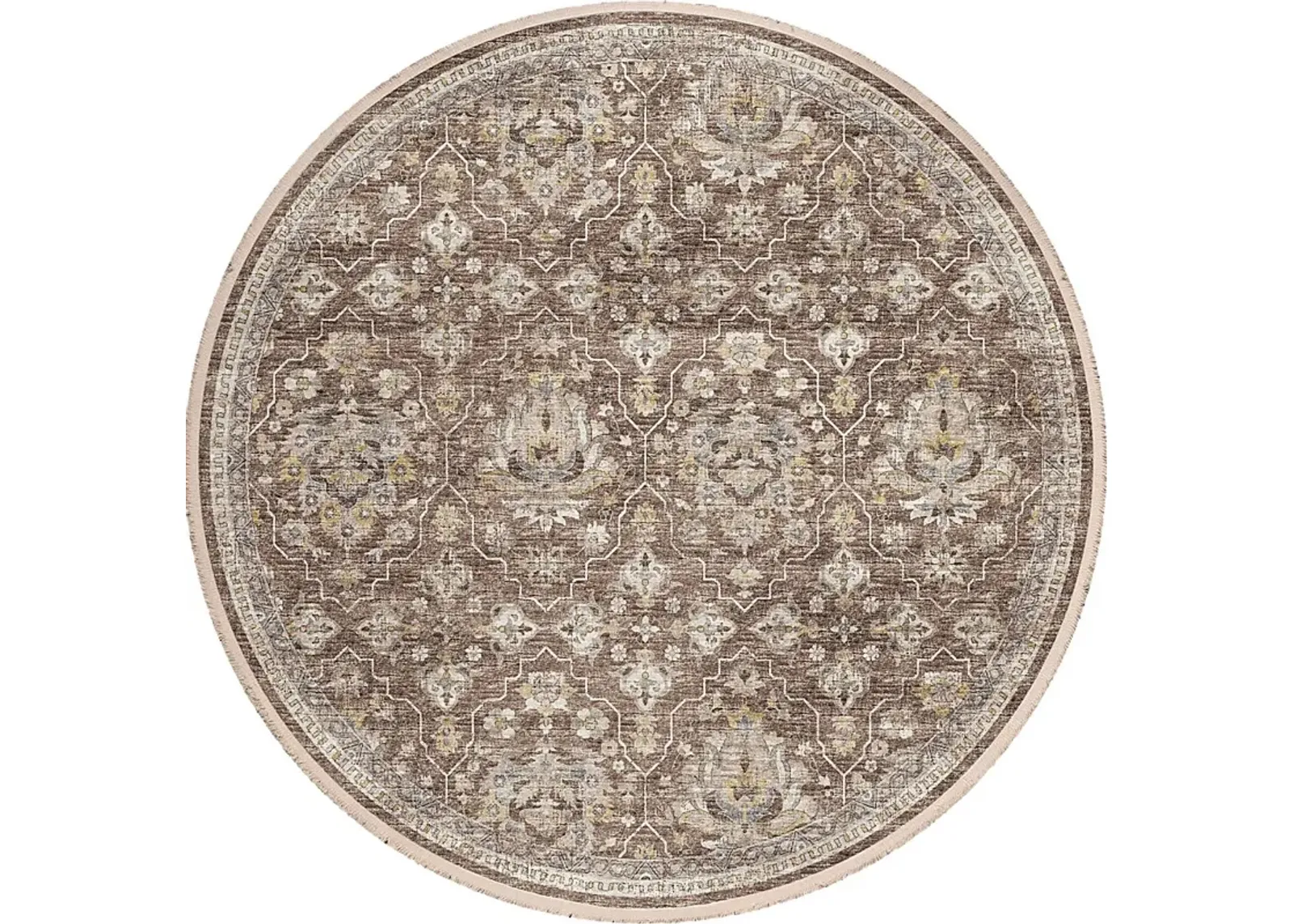 Parkwyn Brown 8' Round Rug