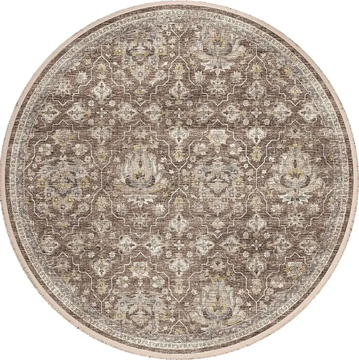 Parkwyn Brown 8' Round Rug