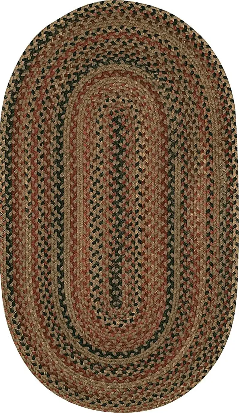 Mugadi Brown/Multi 3' x 5' Oval Rug