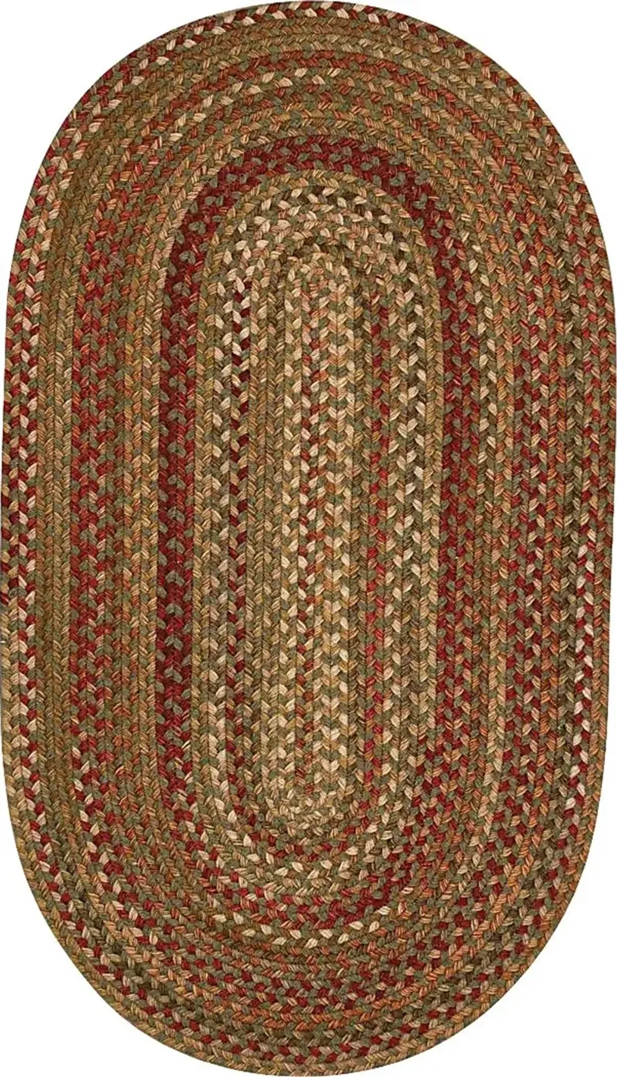 Mugadi Sage/Red 3' x 5' Oval Rug