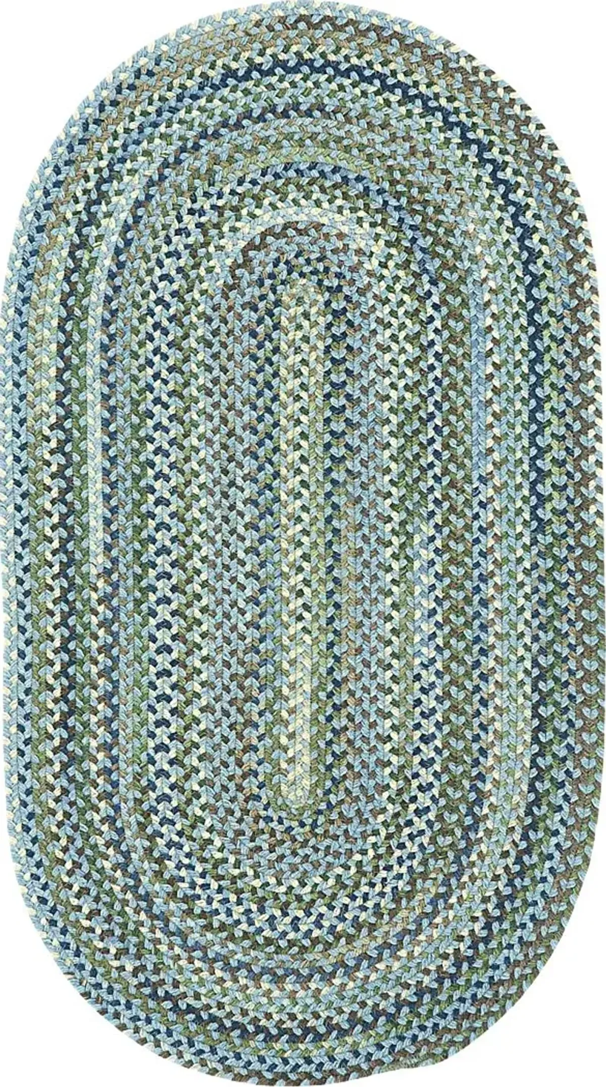 Mugadi Blue 3' x 5' Oval Rug