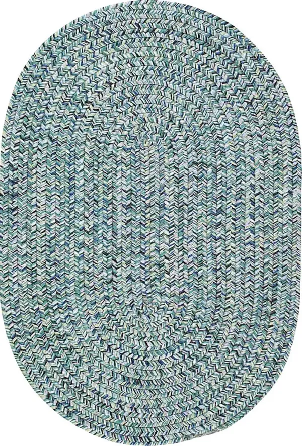 Garkani Blue 3' x 5' Oval Rug