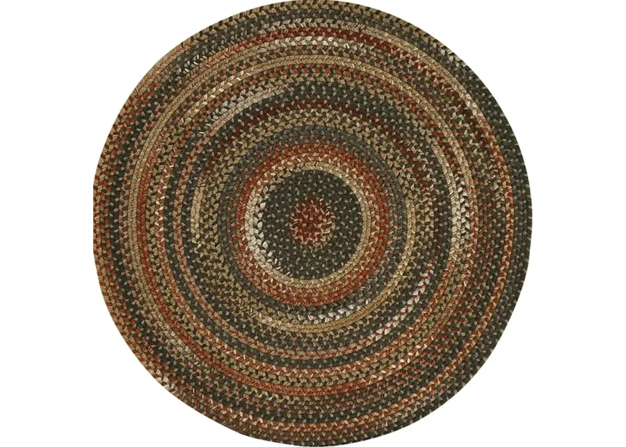 Mugadi Brown/Multi 5'6 Round Rug