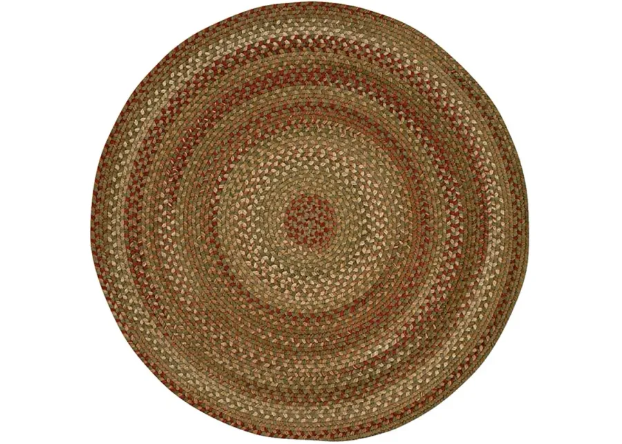 Mugadi Sage/Red 5'6 Round Rug