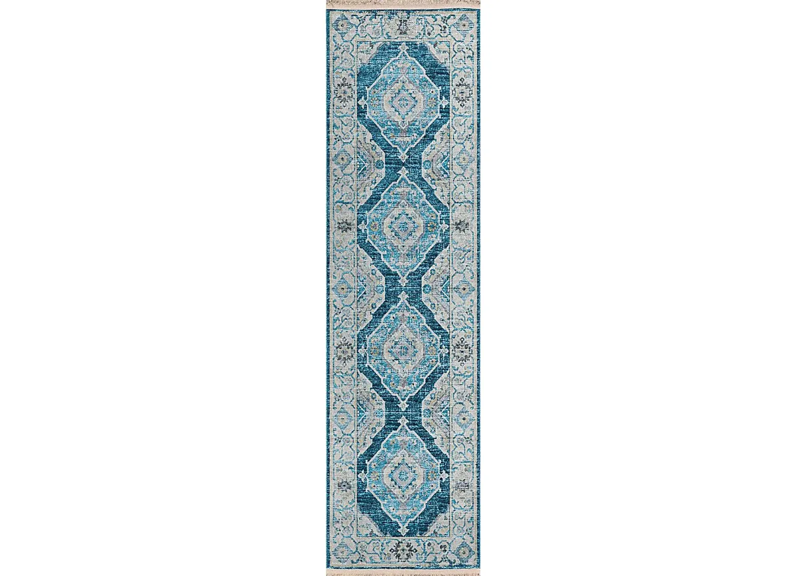 Quandry Blue 2' x 12' Rug