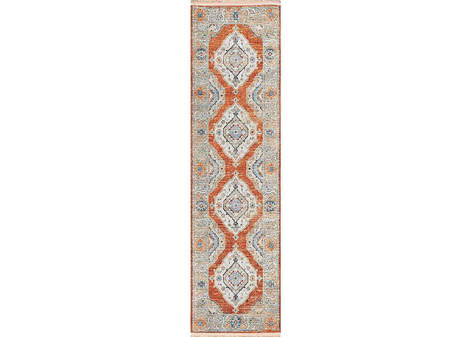 Quandry Red 2' x 12' Rug