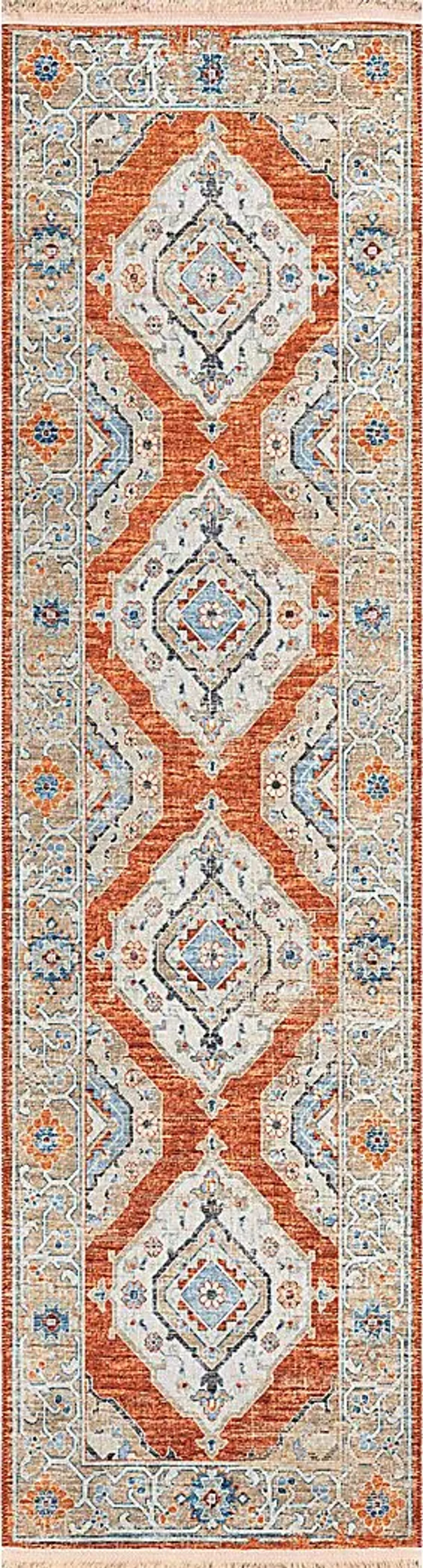 Quandry Red 2' x 8' Rug