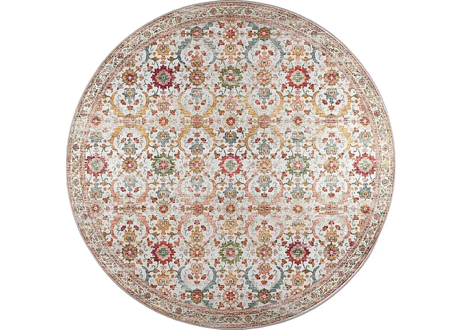 Whirlaw Beige 8' Round Rug