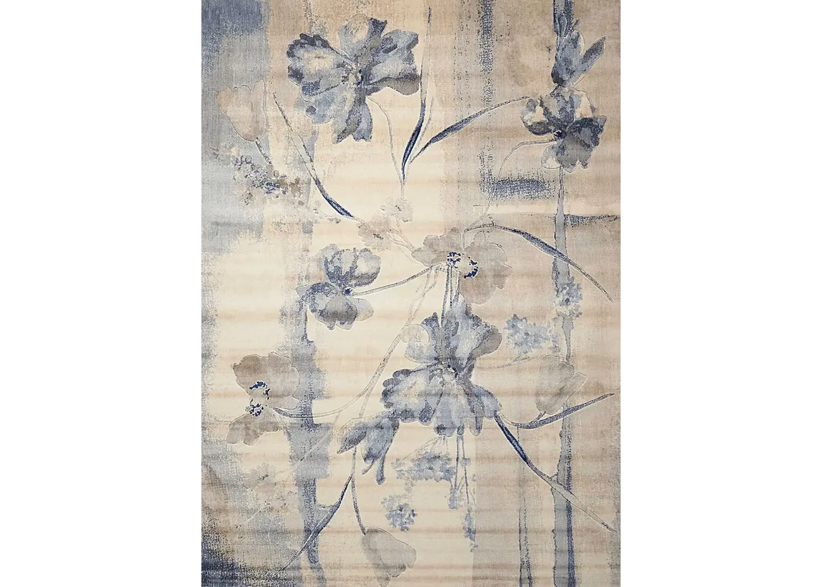 Floral Dreams Blue 5' x 8' Rug