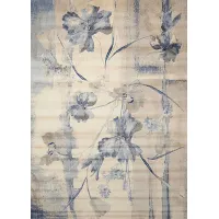 Floral Dreams Blue 8' x 10' Rug