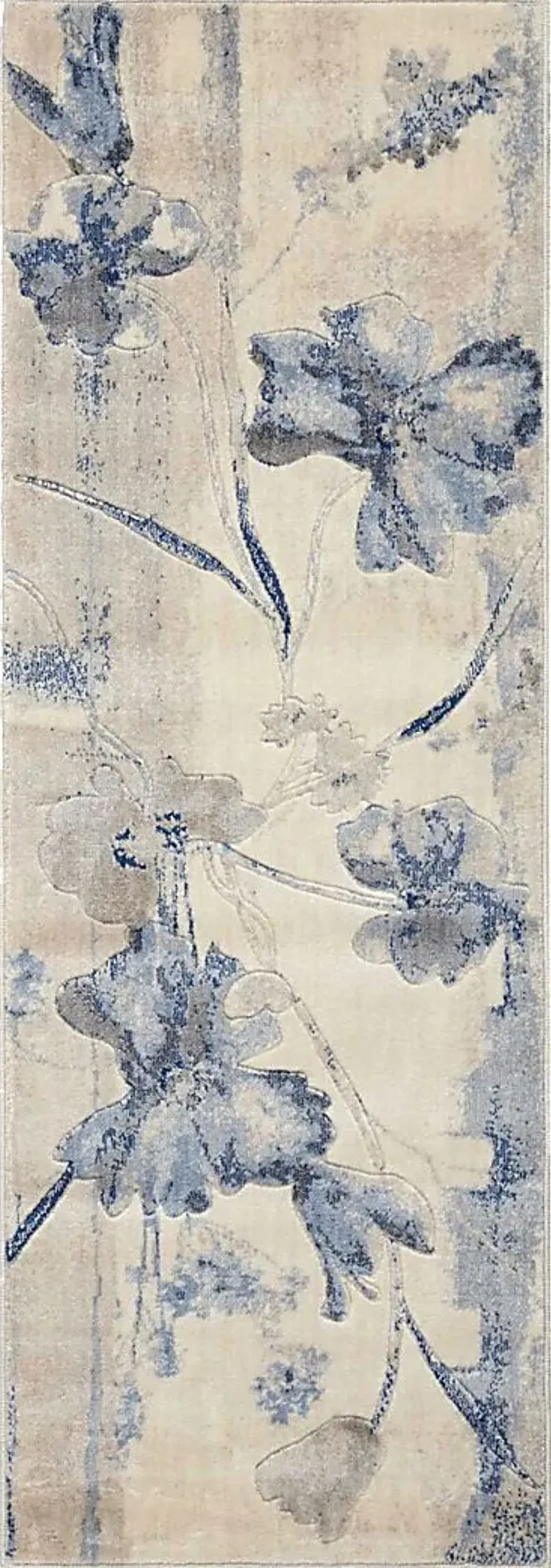 Floral Dreams Blue 2'3 x 8' Rug