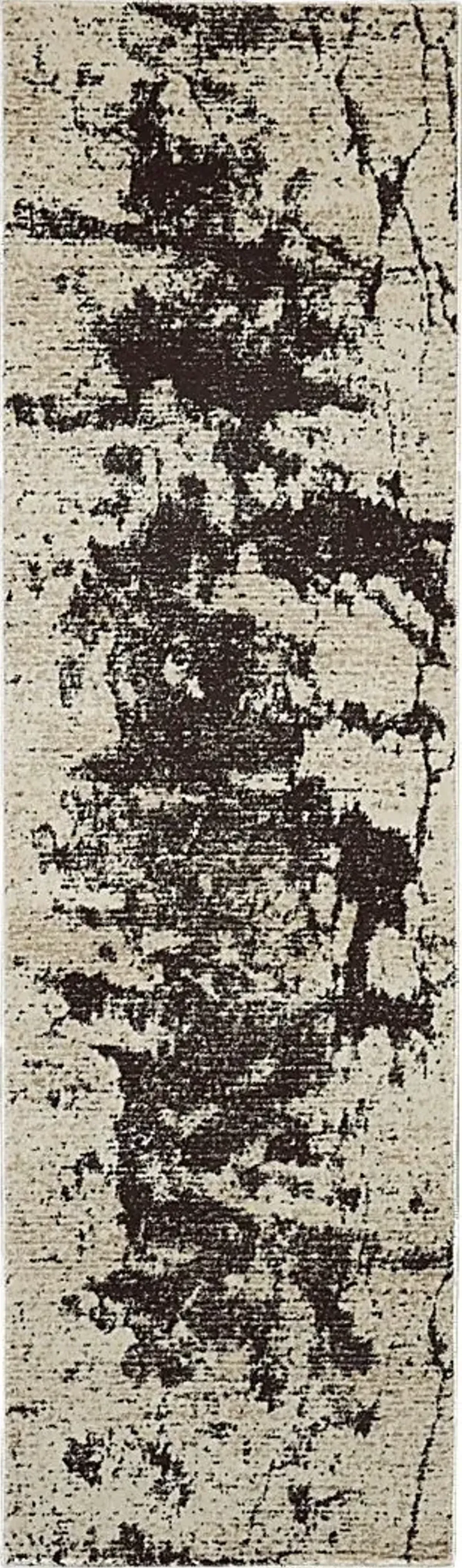 Midnight Storm Ivory 2'2 x 7'6 Rug