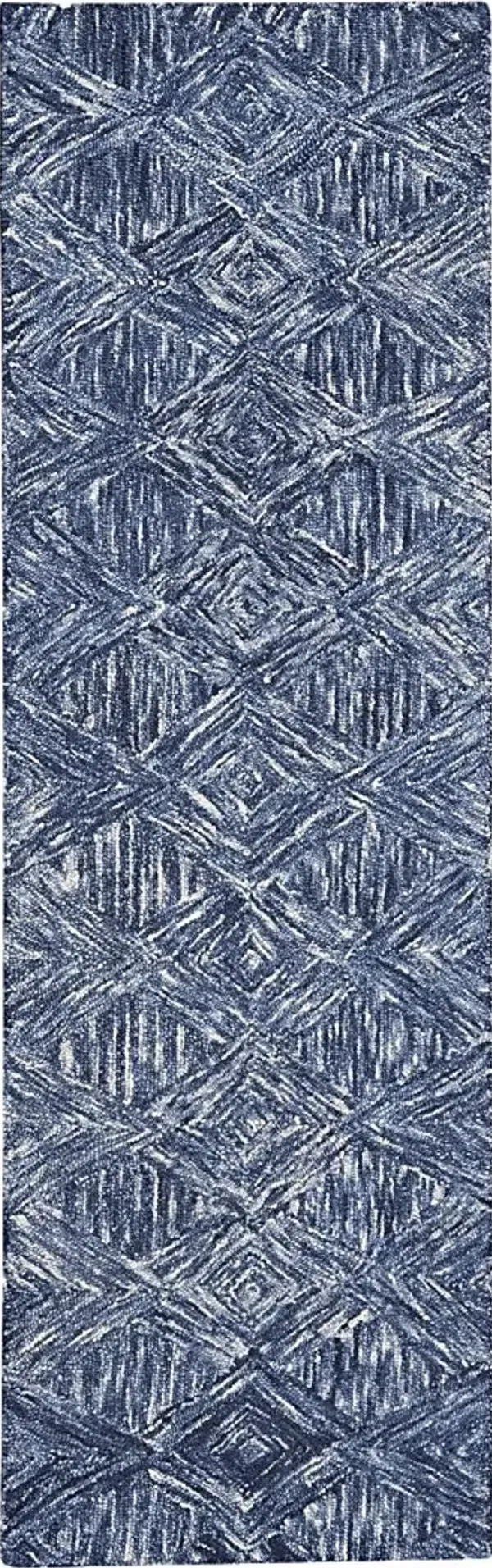Litzendorf Blue 2'3 x 7'6 Rug