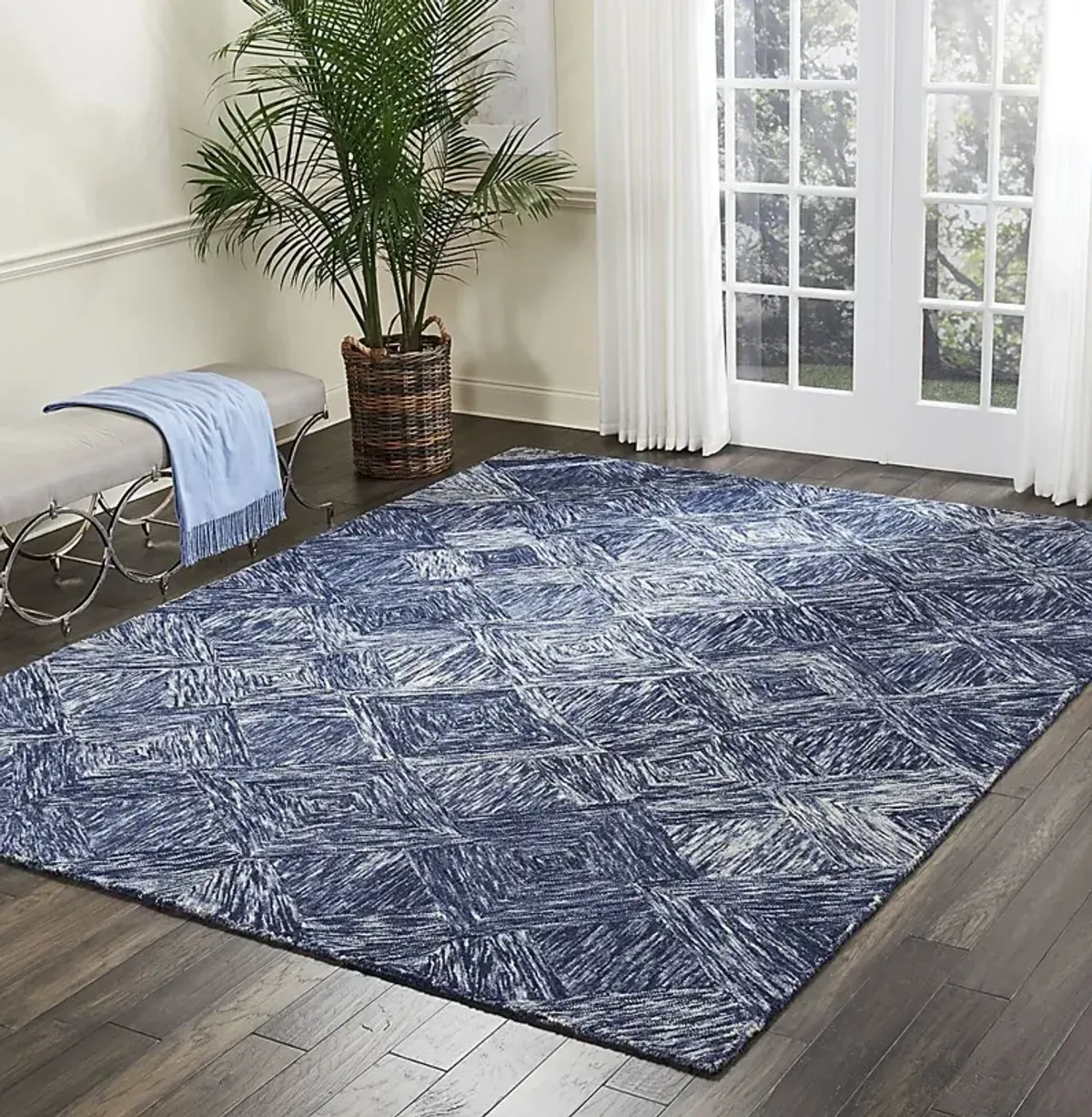 Litzendorf Blue 3'9 x 5'9 Rug