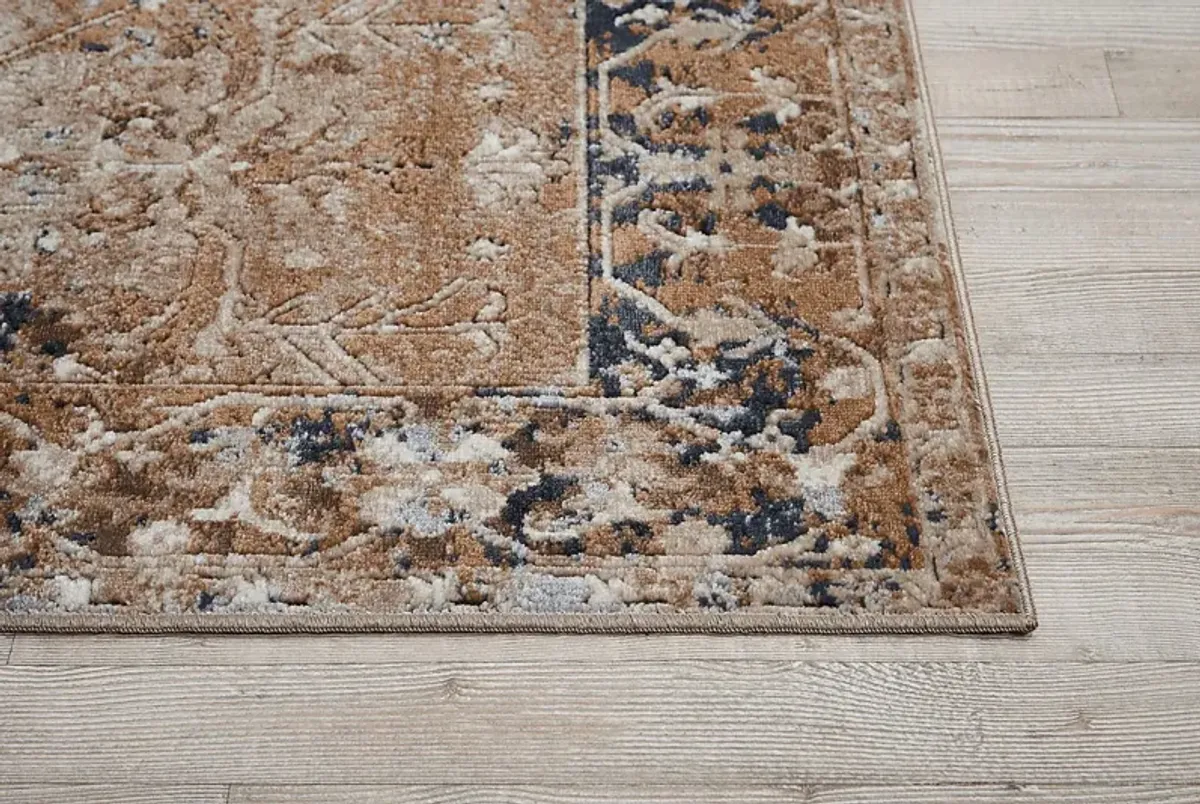 Dinias Taupe 2'2 x 7'7 Runner Rug