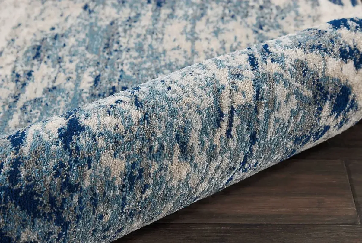 Channe Blue 2'2 x 7'6 Runner Rug