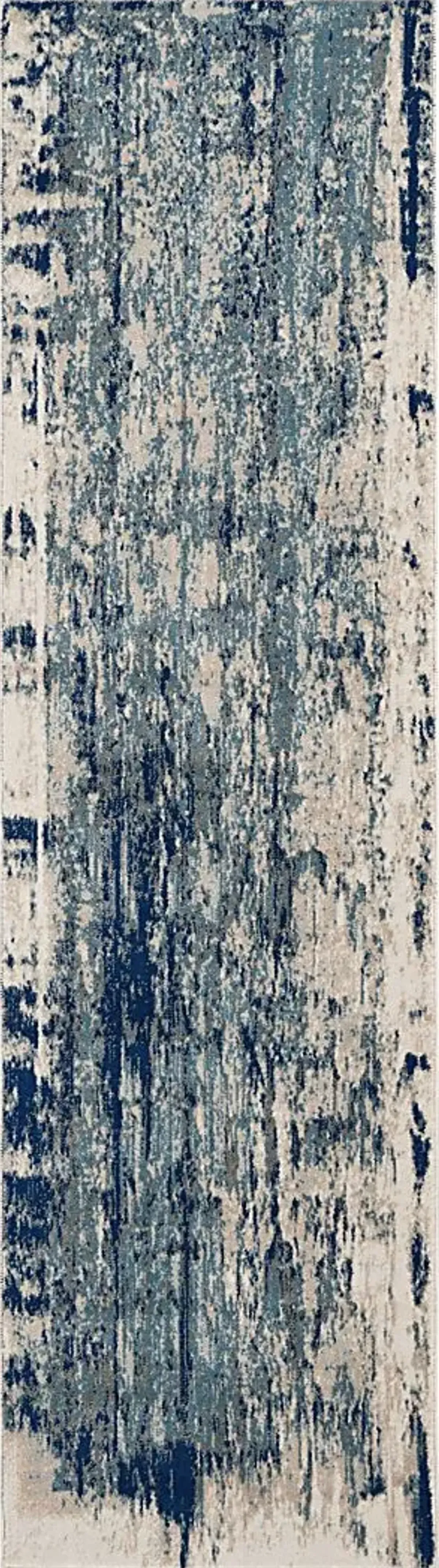 Channe Blue 2'2 x 7'6 Runner Rug