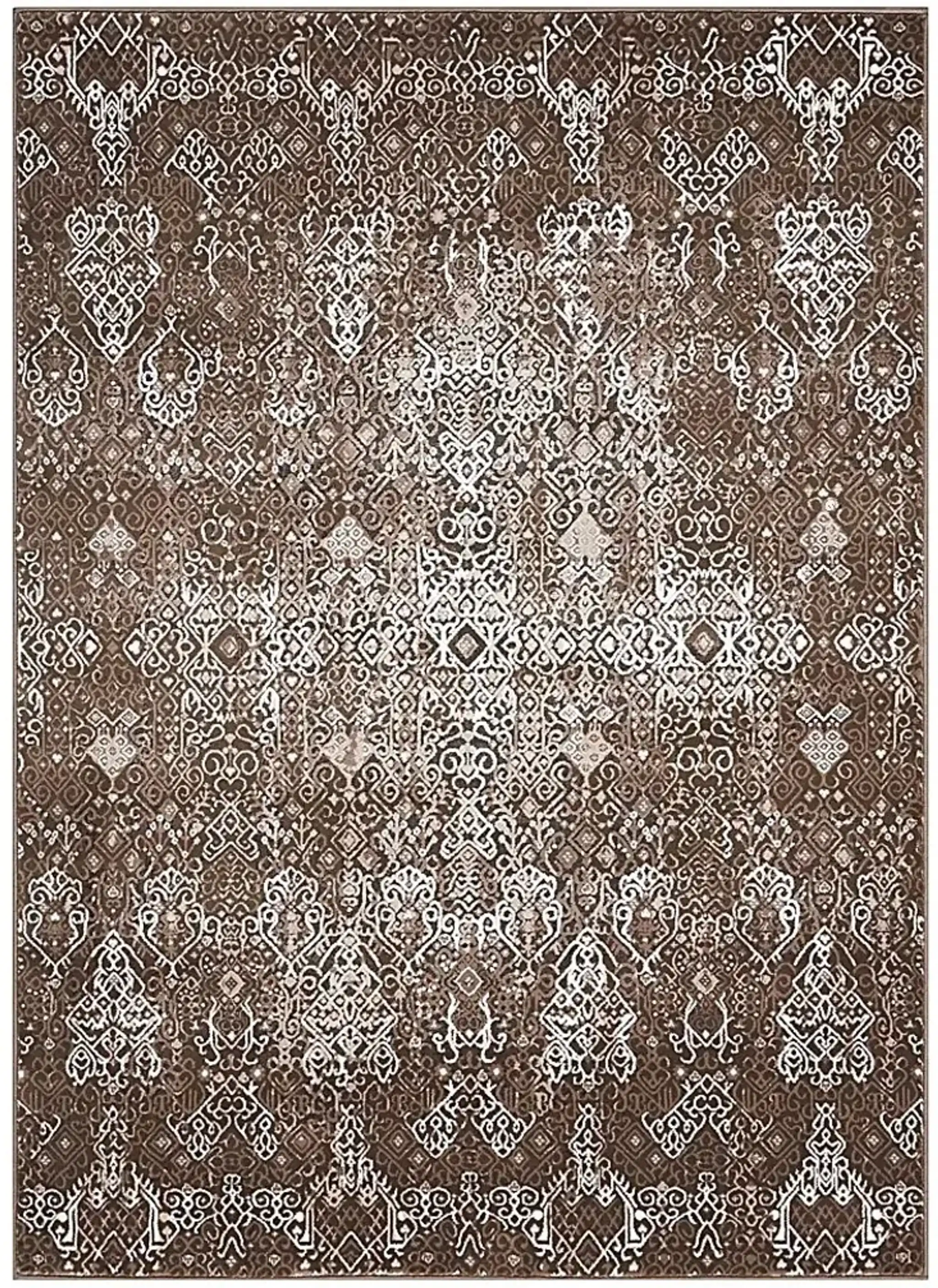 Divine Palace Brown 5'3 x 7'4 Rug | Furniture.com