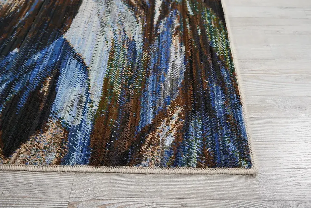 Nelwin Blue 9'9 x 12'8 Rug