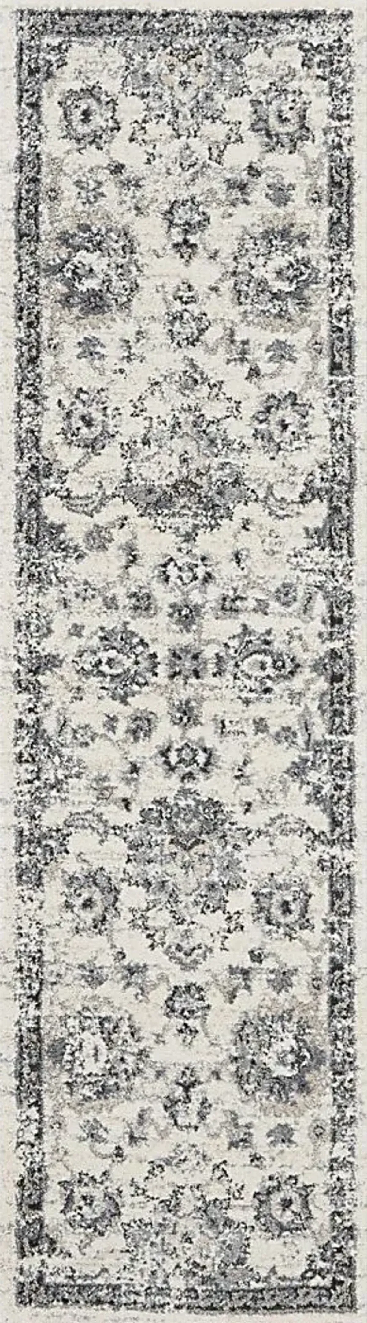 Adelien Gray 2'2 x 7'6 Runner Rug