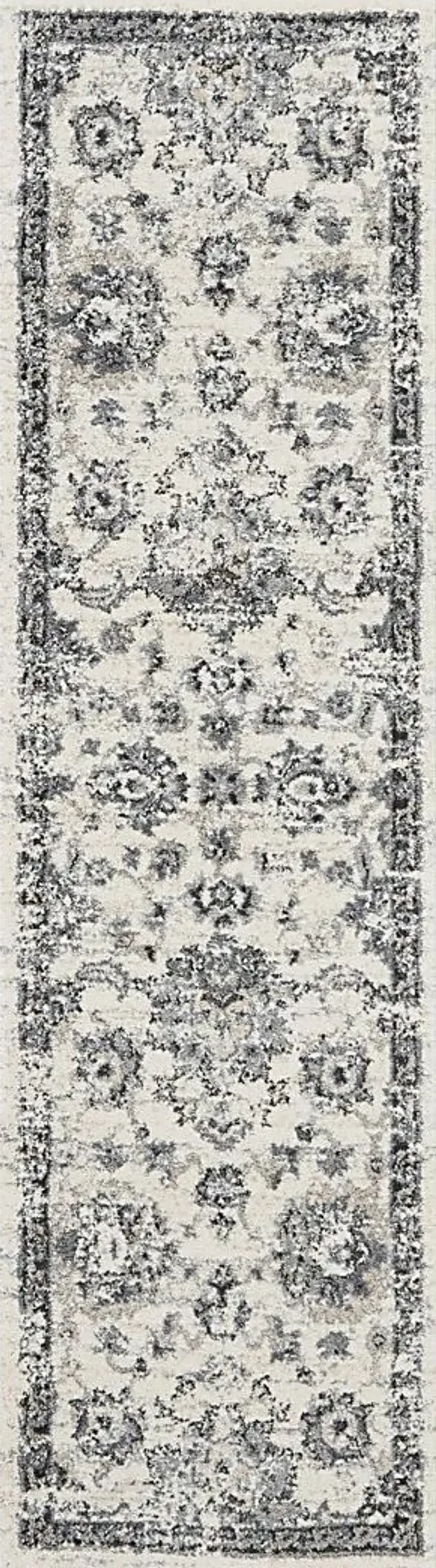 Adelien Gray 2'2 x 7'6 Runner Rug