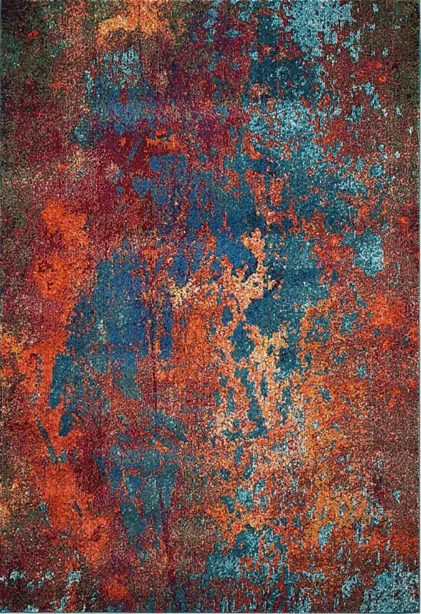 Ocean Storm Red 7'10 x 10'6 Rug