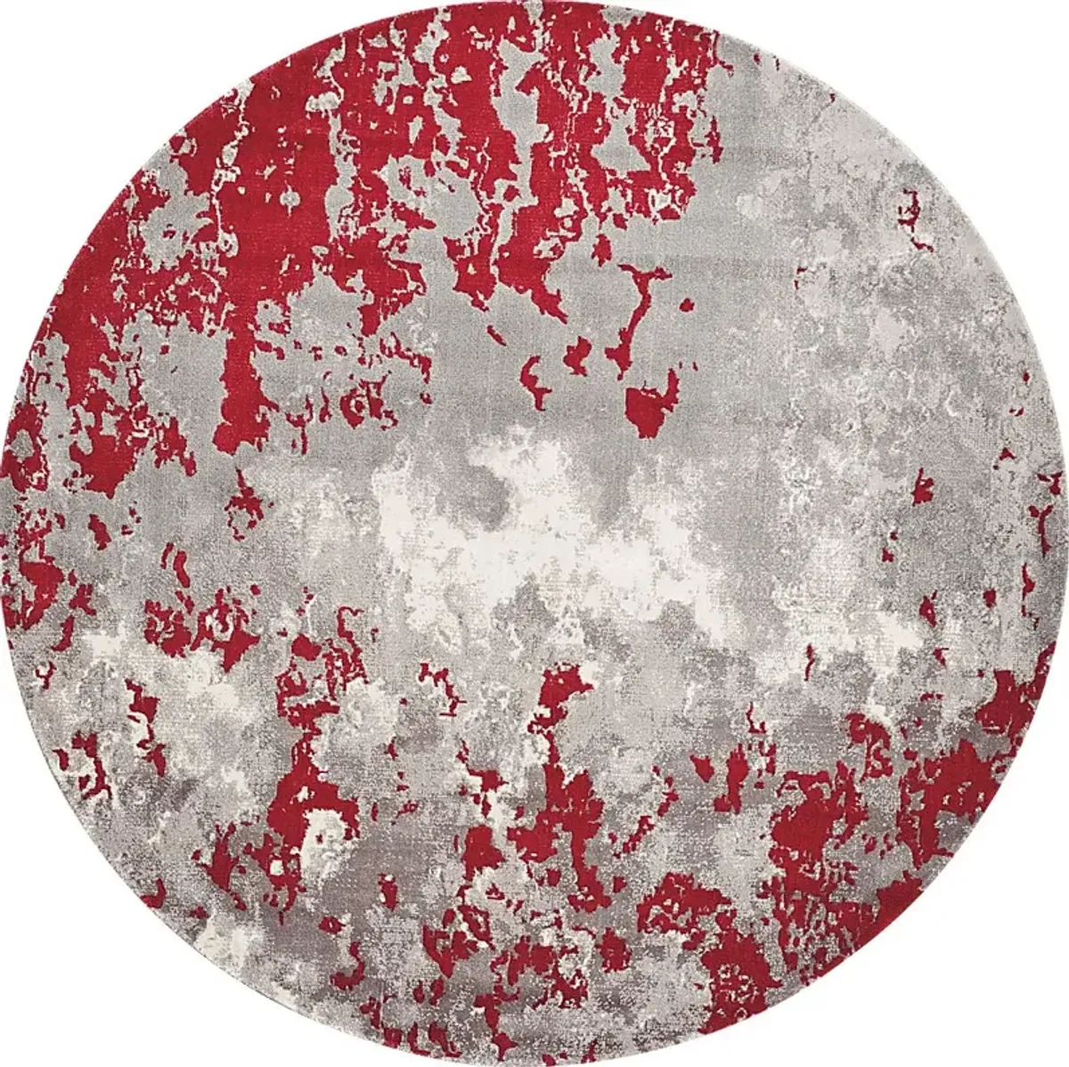 Red Sky Red 8' Round Rug