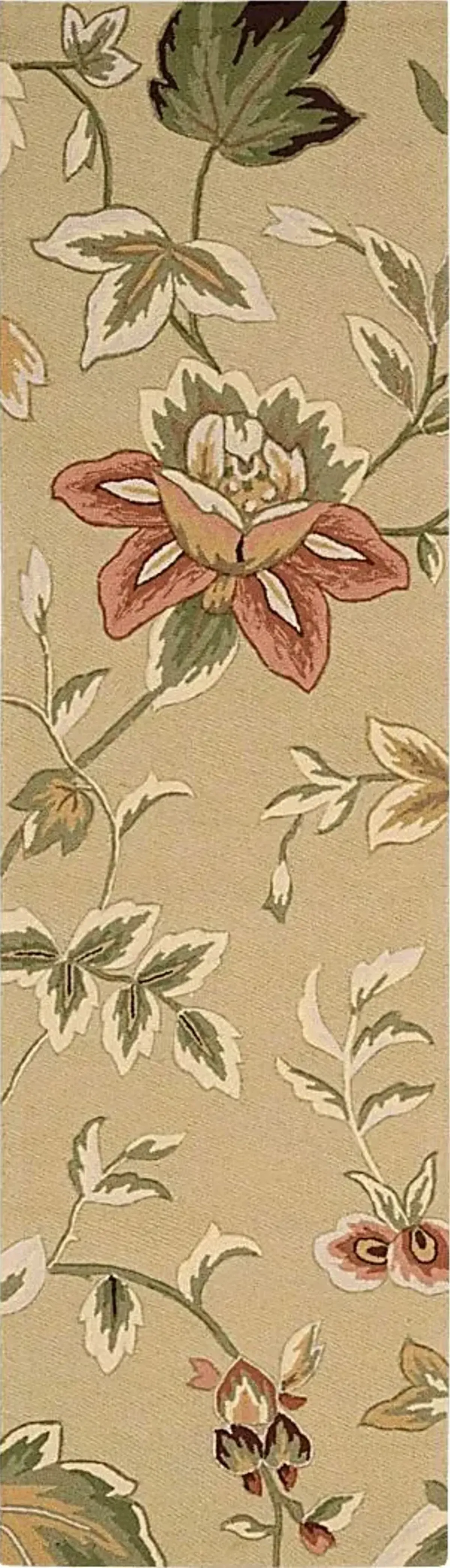 Floral Blooms Beige 2' x 8' Rug