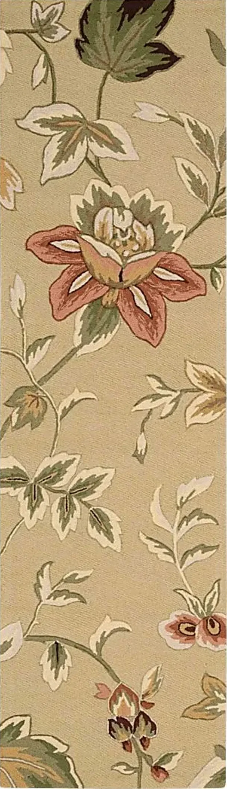 Floral Blooms Beige 2' x 8' Rug