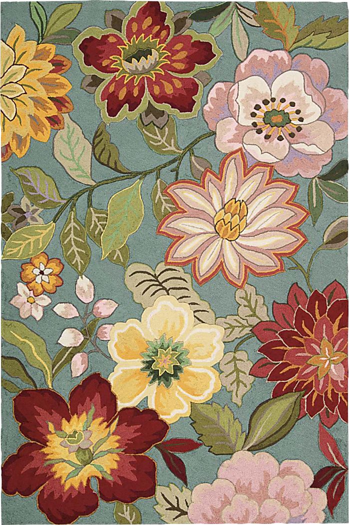 Spring Flowers Blue  8' x 10'6 Rug