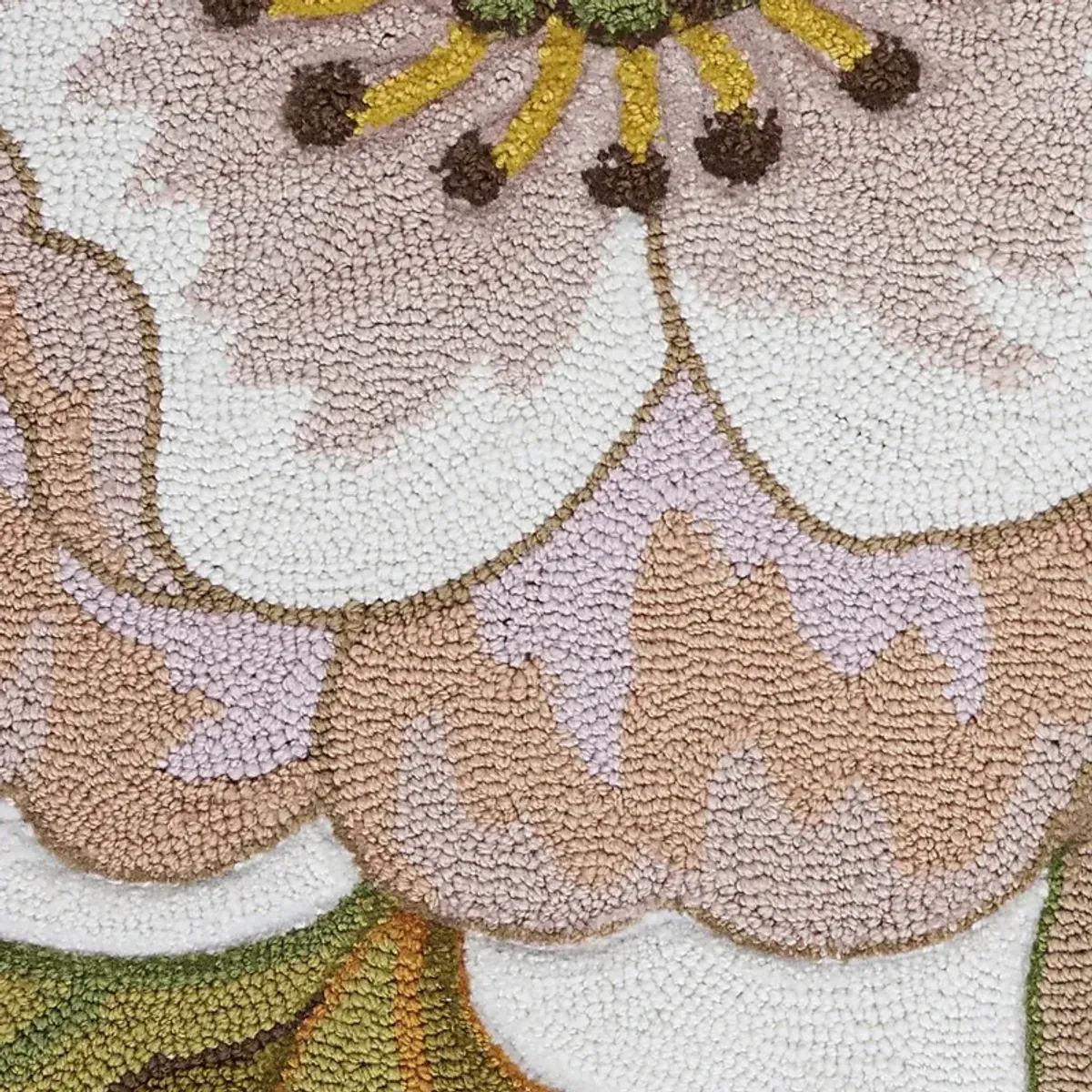 Spring Flowers Ivory 5' x 7'6"" Rug