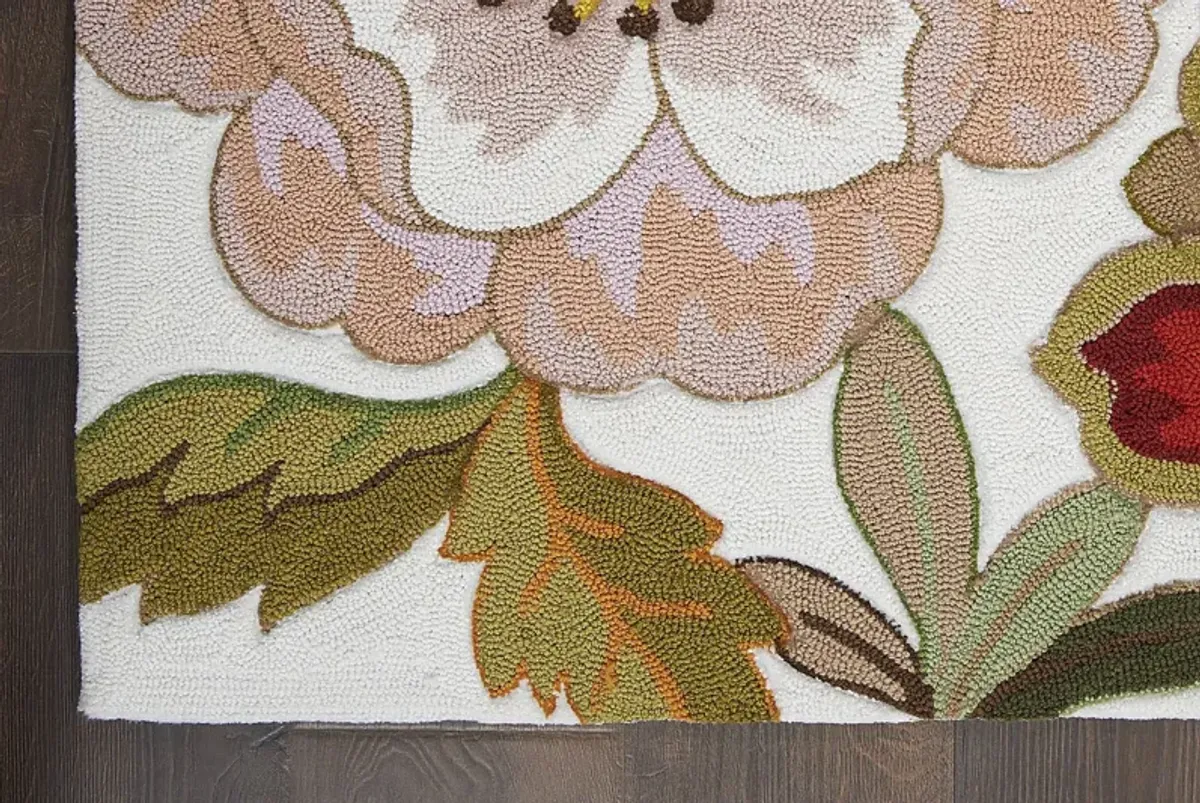 Spring Flowers Ivory 5' x 7'6"" Rug