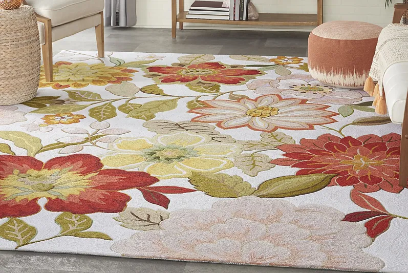 Spring Flowers Ivory 8' x 10'6"" Rug