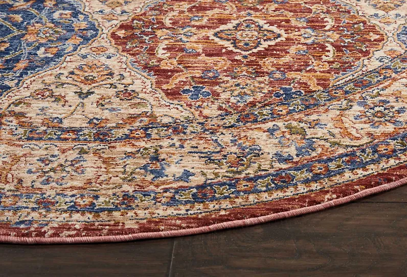 Kirman Cream 5' Round Rug