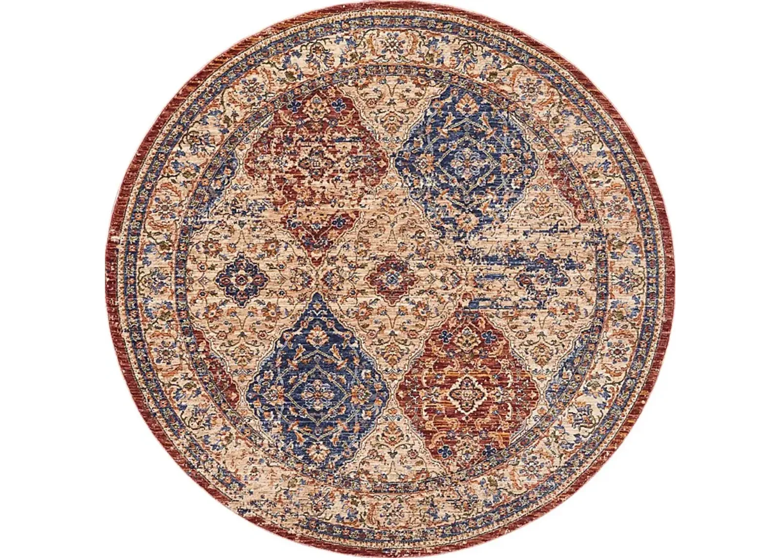 Kirman Cream 5' Round Rug