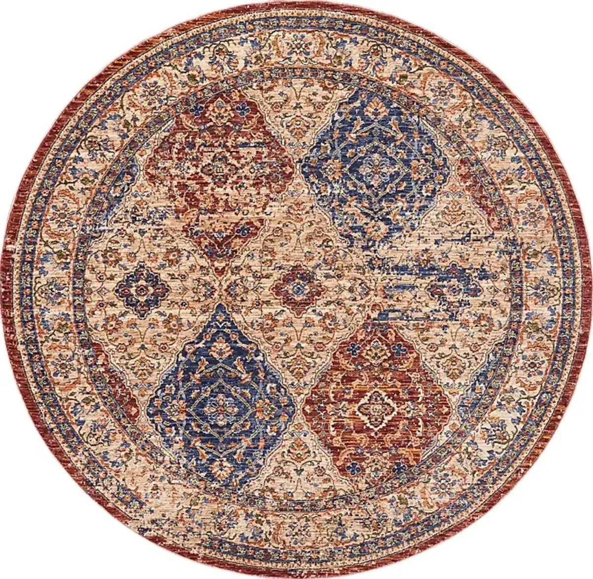 Kirman Cream 5' Round Rug