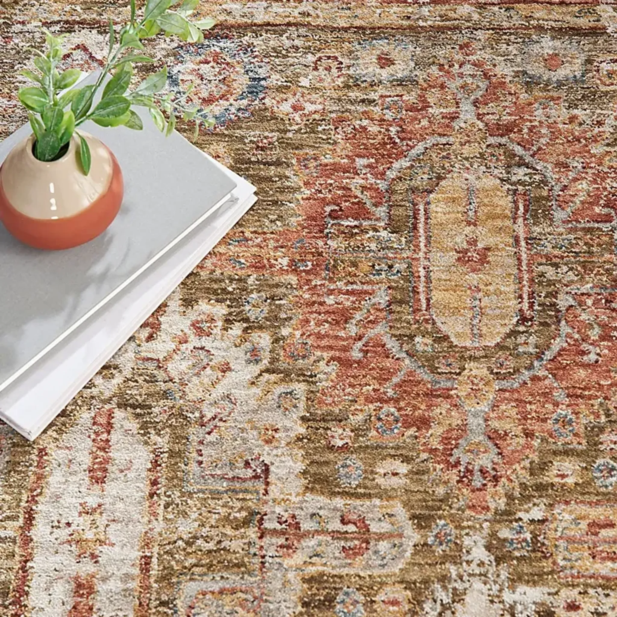 Sahar Green 93 X 127 Rug Rooms To Go | Furniture.com