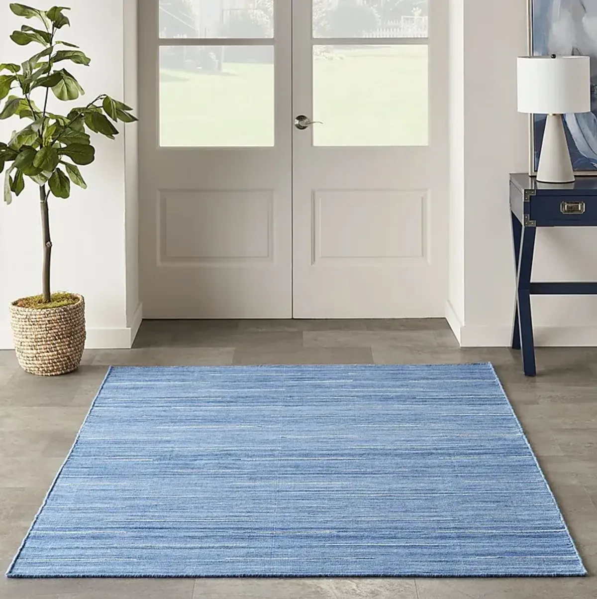 Ferriday Blue 5'3"" x 7'3"" Rug