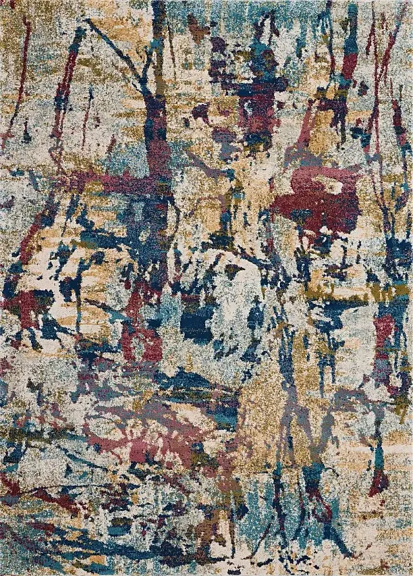 Color Strokes Cream 9'6 x 13' Rug