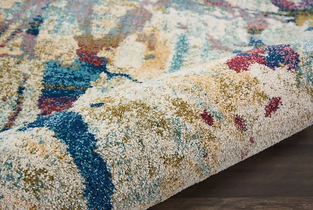 Color Strokes Cream 4' x 6' Rug