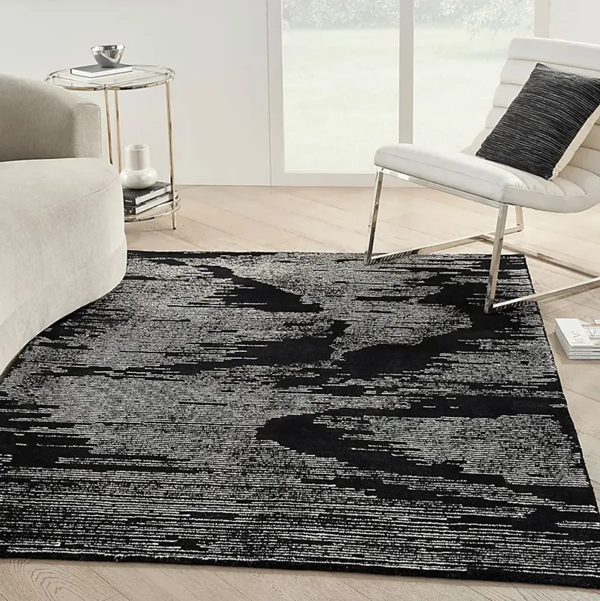 Silver Falls Black 5'3"" x 7'9"" Rug