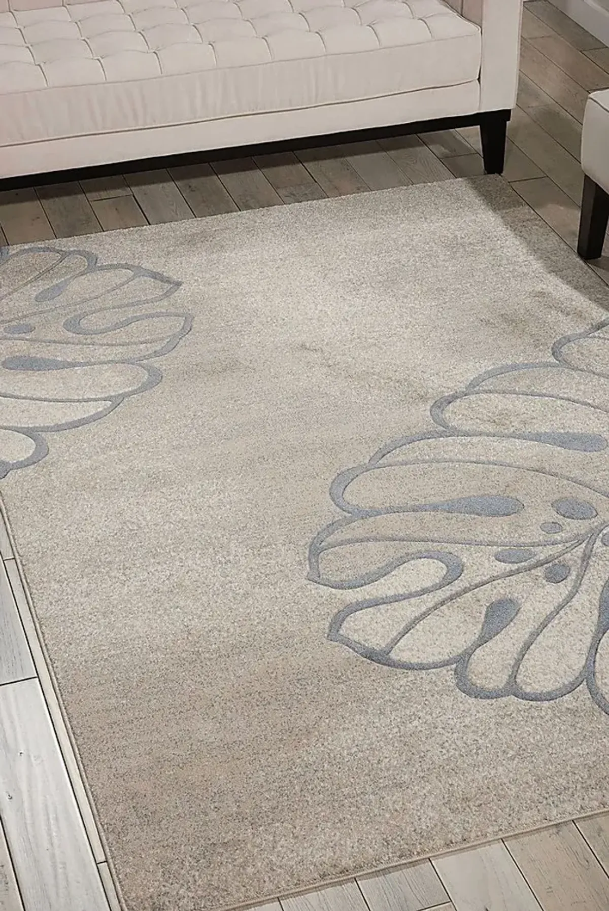 Elna Leaf Beige 5'3 x 7'3 Rug