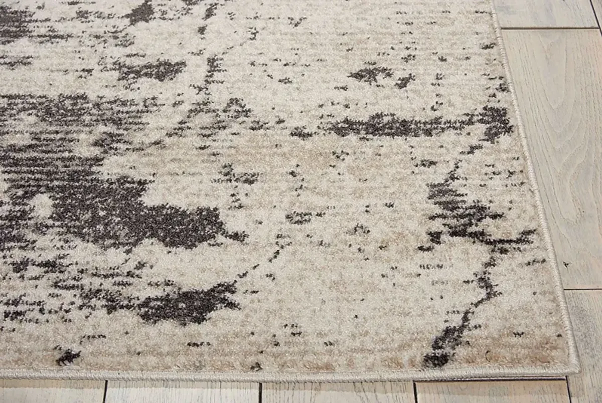 Midnight Storm Ivory 5'3 x 7'3 Rug