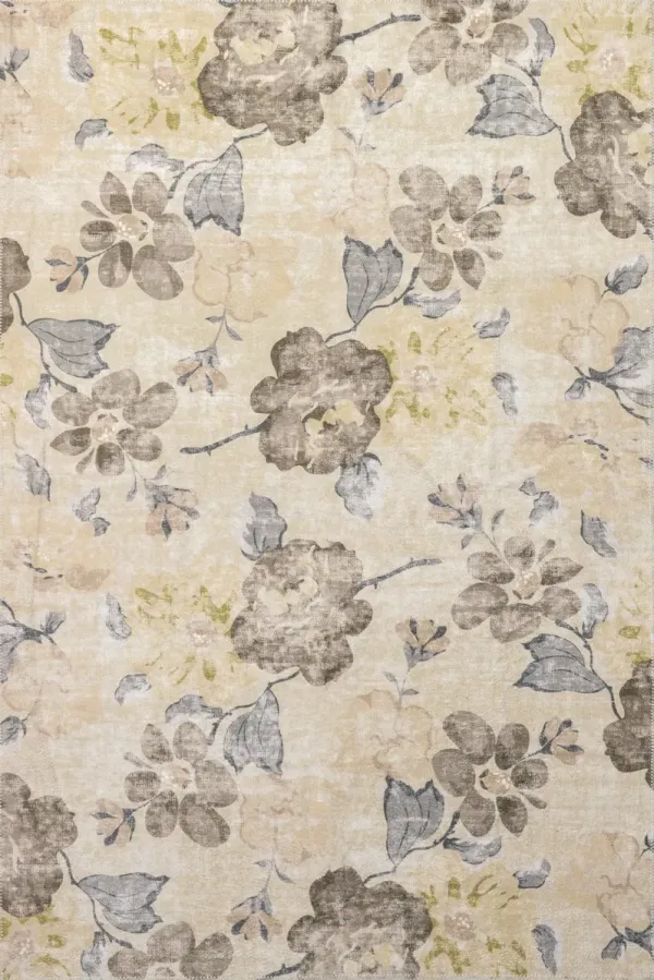 Fanya Floral Washable Rug