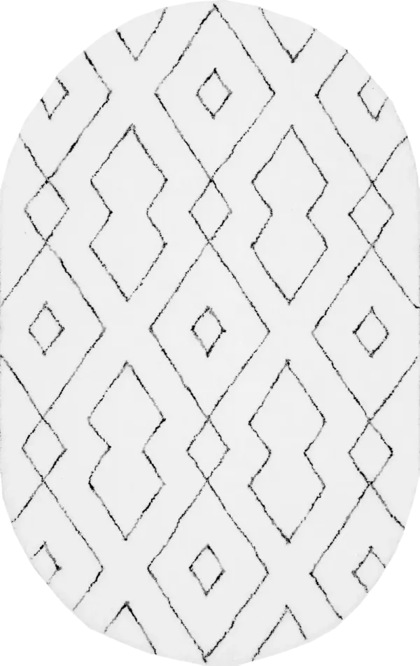 Double Diamond Lattice Shag Rug