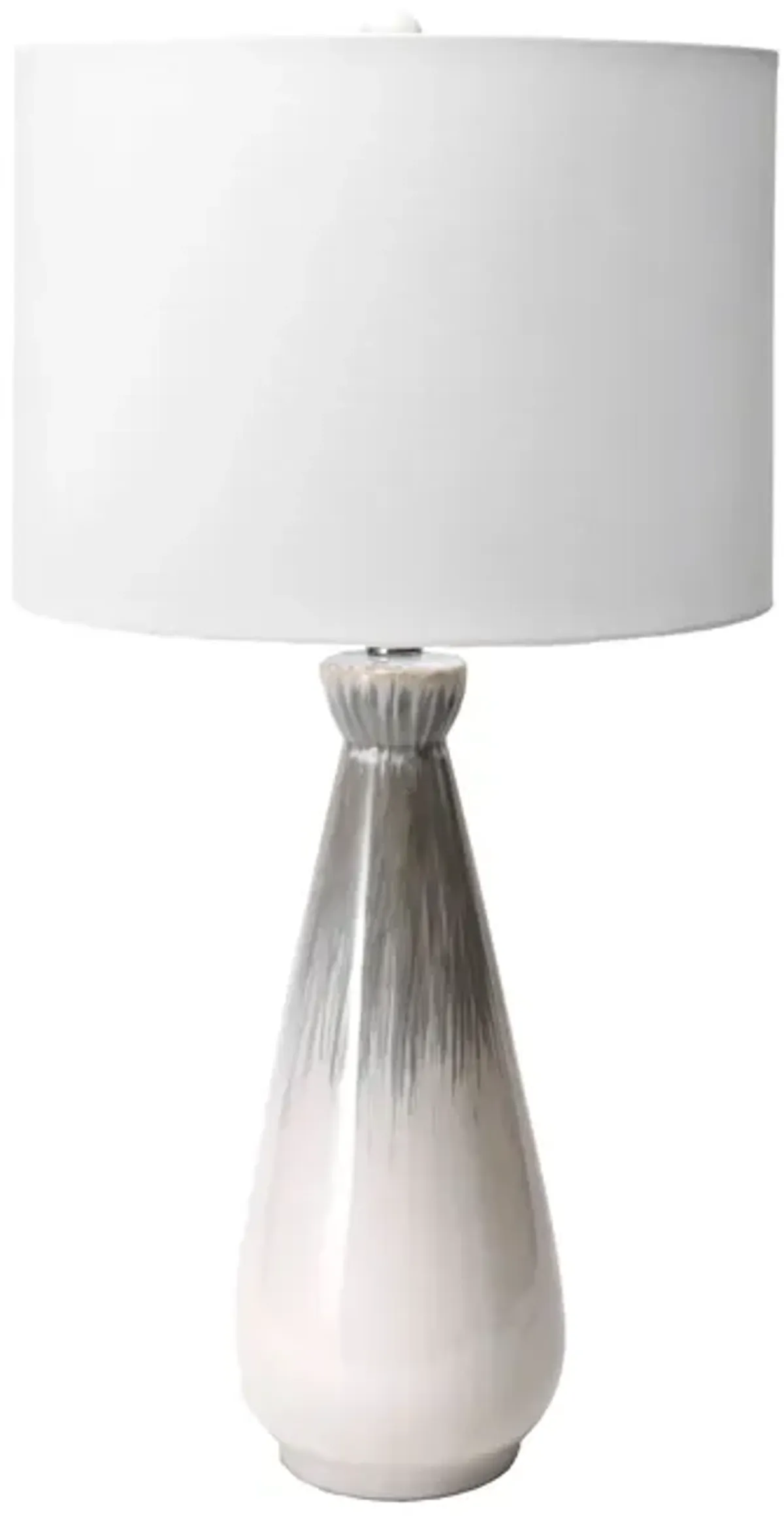 27-inch Ceramic Flamestitch Teardrop Table Lamp