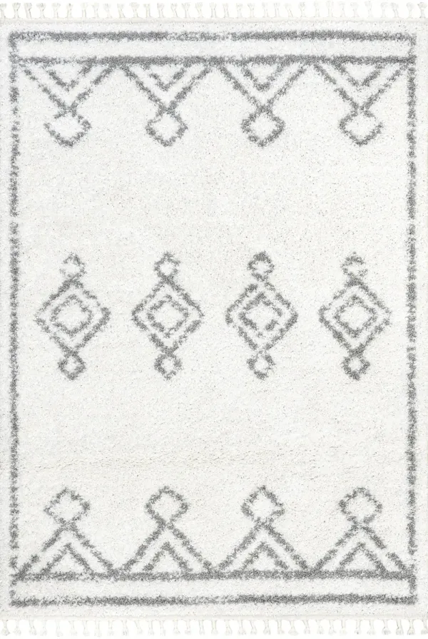 Moroccan Diamond Drop Tassel Rug