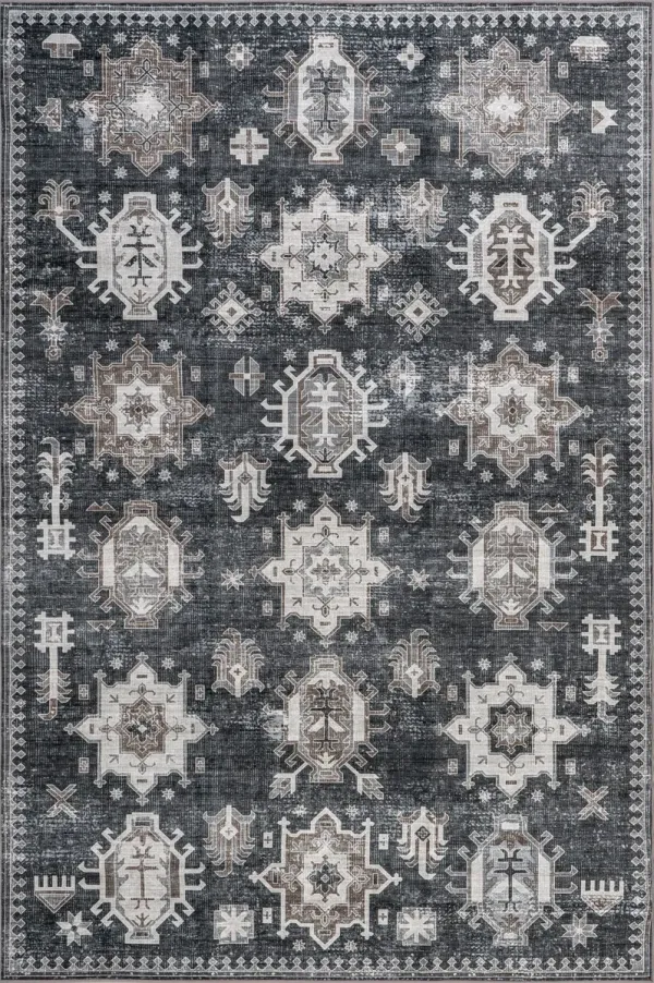 Brenda Hazy Heraldry Spill Proof Washable Rug