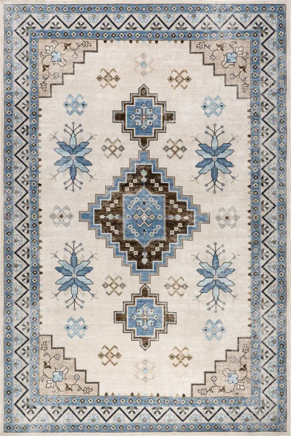 Clovebud Medallion Washable Rug